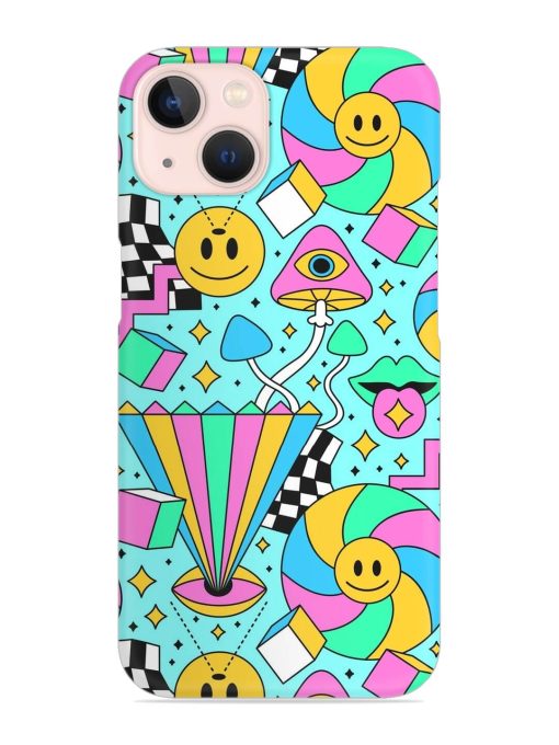 Trippy Rainbow 60S Snap Case for Apple Iphone 14 Edge Zapvi