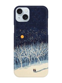 Full Moon Snowshoe Tour Snap Case for Apple Iphone 15 Plus