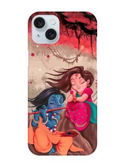 Radhe Krishna Water Art Snap Case for Apple Iphone 15 Plus
