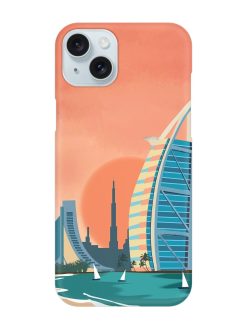 Dubai Architectural Scenery Snap Case for Apple Iphone 15 Plus