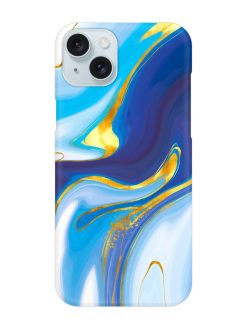 Watercolor Background With Golden Foil Snap Case for Apple Iphone 15 Plus