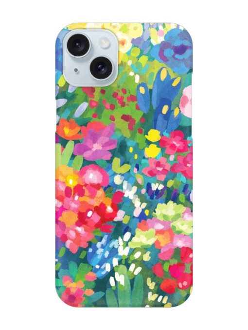 Watercolor Flower Art Snap Case for Apple Iphone 15 Plus