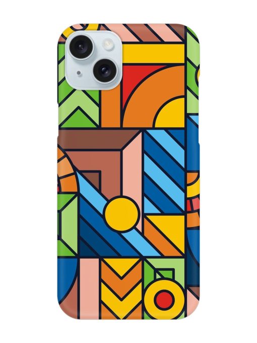 Colorful Geometric Snap Case for Apple Iphone 15 Plus