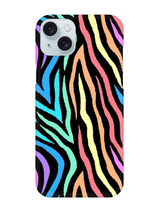 Colorful Abstract Zebra Snap Case for Apple Iphone 15 Plus