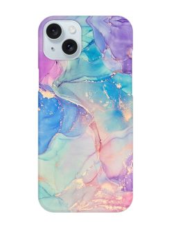 Alcohol Ink Colors Snap Case for Apple Iphone 15 Plus