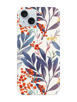 Seamless Floral Pattern Snap Case for Apple Iphone 15 Plus
