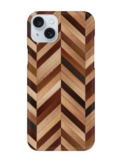 Seamless Wood Parquet Snap Case for Apple Iphone 15 Plus
