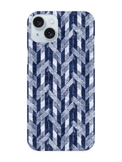 Abstract Herringbone Motif Snap Case for Apple Iphone 15 Plus