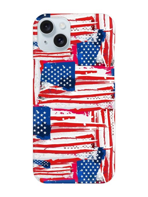 Usa Flag Seamless Snap Case for Apple Iphone 15 Plus