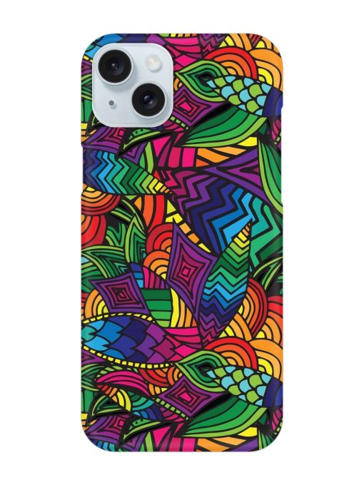 Abstract Multicolor Seamless Snap Case for Apple Iphone 15 Plus Edge Zapvi