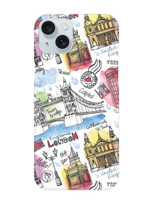 Vector London Landmark Snap Case for Apple Iphone 15 Plus Edge Zapvi