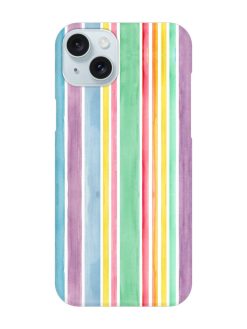 Hand Drawn Watercolor Snap Case for Apple Iphone 15 Plus