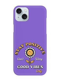 Retro Positive Flower Snap Case for Apple Iphone 15 Plus