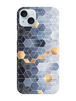Geometric Abstraction Hexagons Snap Case for Apple Iphone 15 Plus