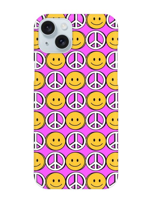 Smiley Face Peace Snap Case for Apple Iphone 15 Plus Edge Zapvi