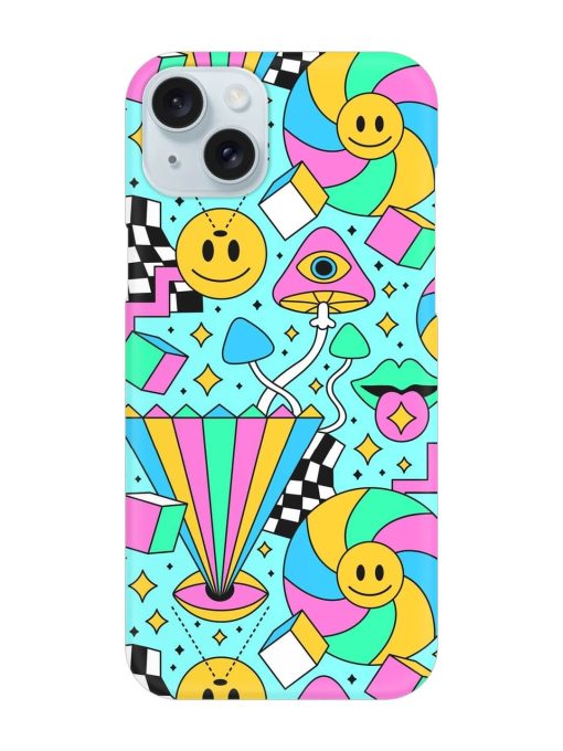 Trippy Rainbow 60S Snap Case for Apple Iphone 15 Plus