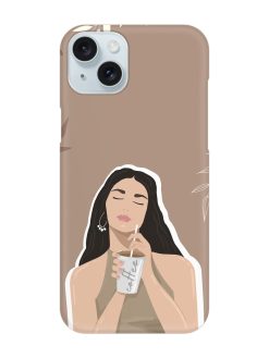 Girl With Coffee Snap Case for Apple Iphone 15 Plus