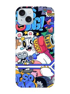 Universal Doodle Snap Case for Apple Iphone 15 Plus