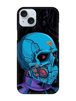 Skull Robo Vector Snap Case for Apple Iphone 15 Plus