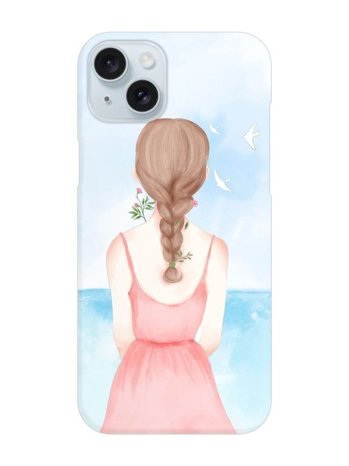 Watercolor Girl Vector Snap Case for Apple Iphone 15 Plus