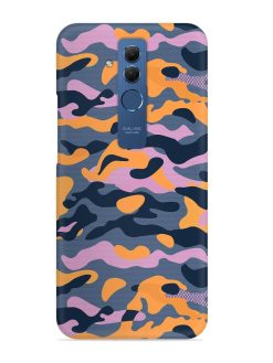 Camouflage Army Military English Orange Art Snap Case for Honor Mate 20 Lite