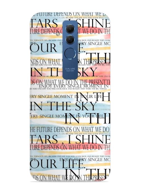 Seamless Slogans Pattern Snap Case for Honor Mate 20 Lite