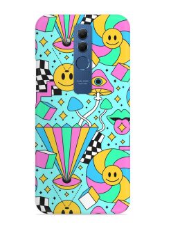 Trippy Rainbow 60S Snap Case for Honor Mate 20 Lite