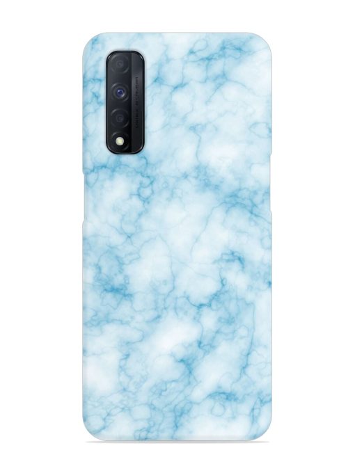 Blue White Natural Marble Snap Case for Realme Narzo 30 (4G)