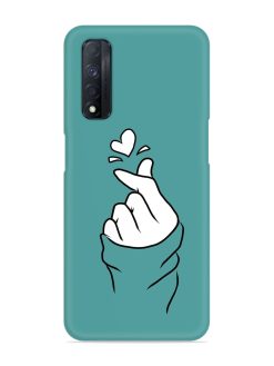 Korean Heart Sign Art Snap Case for Realme Narzo 30 (4G)