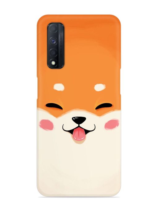 Cute Dog Face Vector Snap Case for Realme Narzo 30 (4G)