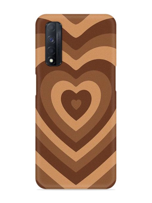 Brown Heart Snap Case for Realme Narzo 30 (4G)