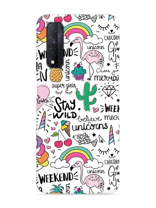 Unicorn Ice Cream Snap Case for Realme Narzo 30 (4G)