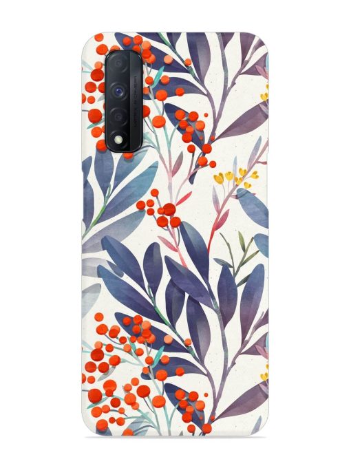 Seamless Floral Pattern Snap Case for Realme Narzo 30 (4G)