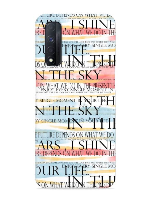 Seamless Slogans Pattern Snap Case for Realme Narzo 30 (4G) Edge Zapvi