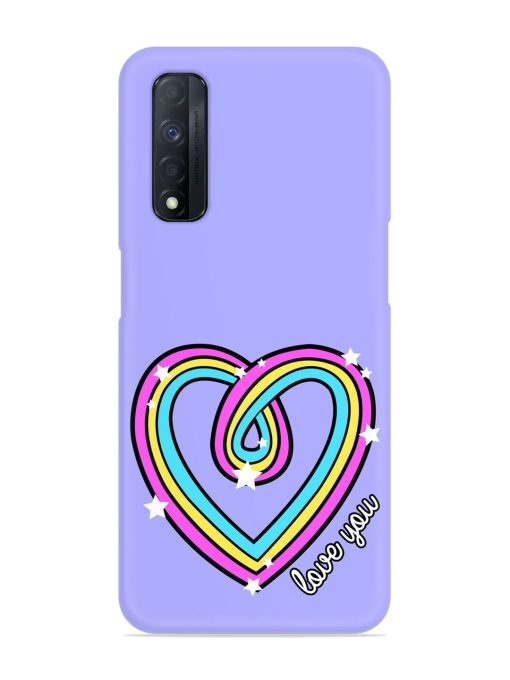 Colorful Rainbow Heart Snap Case for Realme Narzo 30 (4G) Edge Zapvi