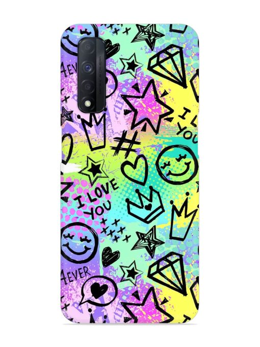 Bright Seamless Pattern Snap Case for Realme Narzo 30 (4G)