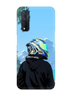 Rider With Helmet Snap Case for Realme Narzo 30 (4G)