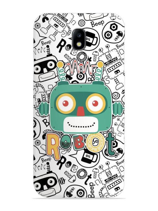 Robot Modern Seamless Pattern Snap Case for Samsung Galaxy J7 (2017) Edge Zapvi