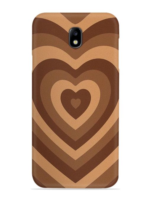 Brown Heart Snap Case for Samsung Galaxy J7 (2017) Edge Zapvi