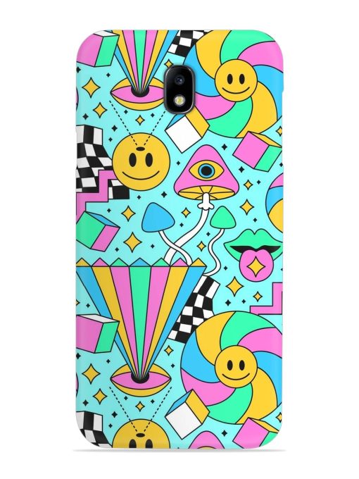 Trippy Rainbow 60S Snap Case for Samsung Galaxy J7 (2017) Edge Zapvi