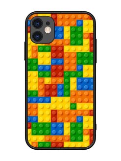 Building Blocks Glossy Metal TPU Phone Cover for Apple Iphone 11