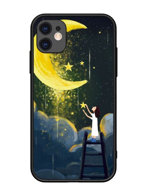 Moonlight Healing Night Illustration Glossy Metal TPU Phone Cover for Apple Iphone 11 Edge Zapvi