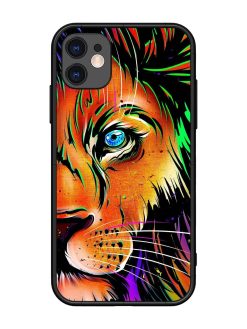 Colorful Lion Design Glossy Metal TPU Phone Cover for Apple Iphone 11