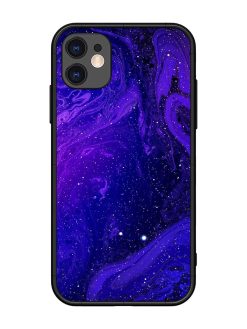 Galaxy Acrylic Abstract Art Glossy Metal Phone Cover for Apple Iphone 11