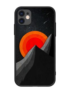 Black Mountain Glossy Metal Phone Cover for Apple Iphone 11