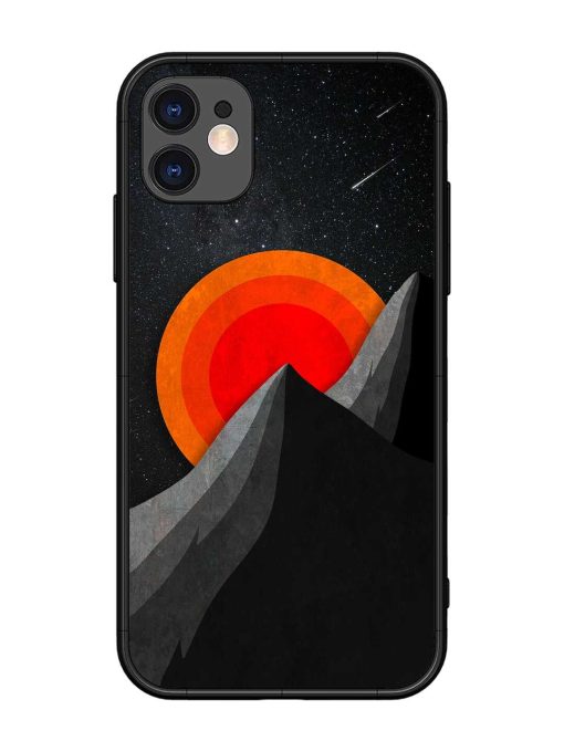 Black Mountain Glossy Metal Phone Cover for Apple Iphone 11 Edge Zapvi