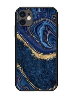 Abstract Background Blue Glossy Metal TPU Phone Cover for Apple Iphone 11