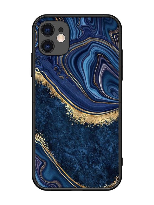 Abstract Background Blue Glossy Metal TPU Phone Cover for Apple Iphone 11 Edge Zapvi