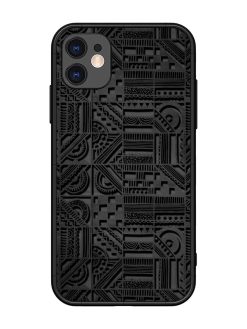 Seamless Pattern Glossy Metal Phone Cover for Apple Iphone 11