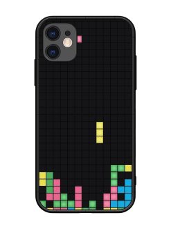 Square Game Glossy Metal TPU Phone Cover for Apple Iphone 11